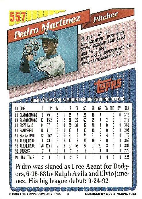 Pedro Martinez  baseball card collectible - Main Image 2