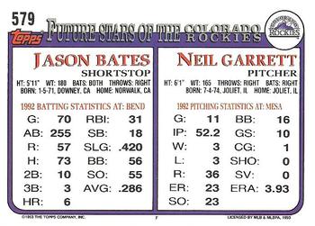 Neil Garret / Jason Bates  baseball card collectible - Main Image 2