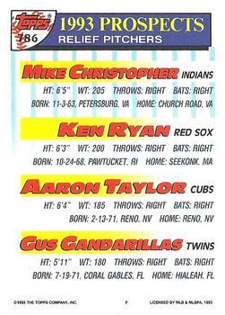 Mike Christopher / Ken Ryan / Aaron Taylor / Gus Gandarillas  baseball card collectible - Main Image 2