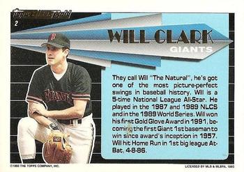 Will Clark  baseball card collectible - Main Image 2