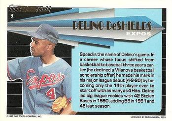 Delino DeShields  baseball card collectible - Main Image 2