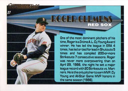 Roger Clemens  baseball card collectible - Main Image 2