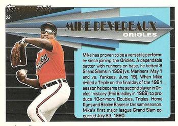 Mike Devereaux  baseball card collectible - Main Image 2