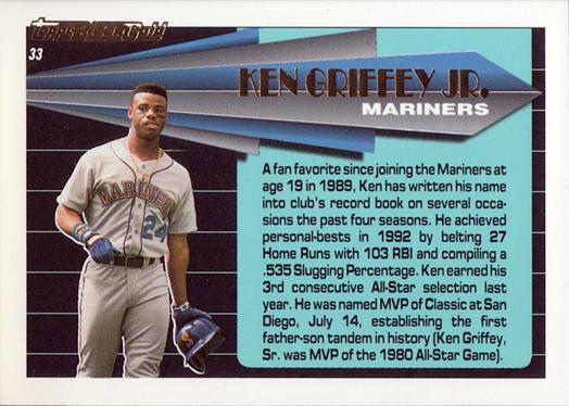 Ken Griffey Jr.  baseball card collectible - Main Image 2