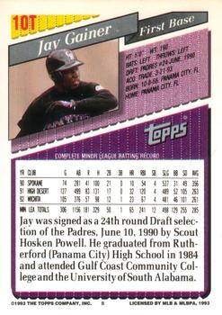 Jay Gainer  baseball card collectible - Main Image 2