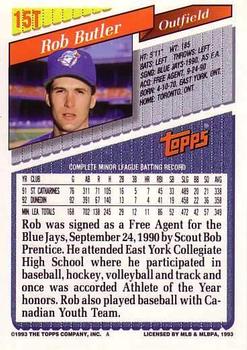 Rob Butler  baseball card collectible - Main Image 2