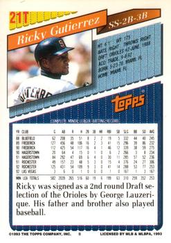 Ricky Gutierrez  baseball card collectible - Main Image 2
