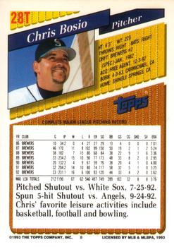 Chris Bosio  baseball card collectible - Main Image 2