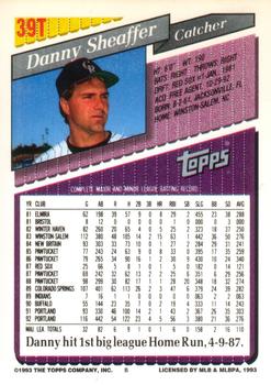 Danny Sheaffer  baseball card collectible - Main Image 2