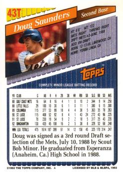 Doug Saunders  baseball card collectible - Main Image 2