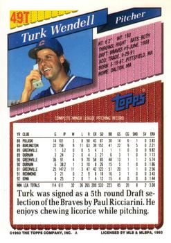 Turk Wendell  baseball card collectible - Main Image 2