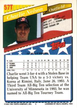 Charlie Nelson  baseball card collectible - Main Image 2