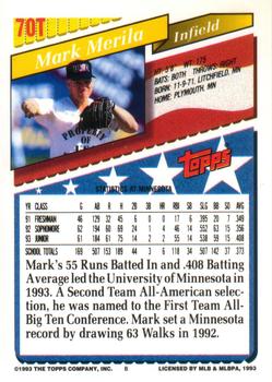 Mark Merila  baseball card collectible - Main Image 2