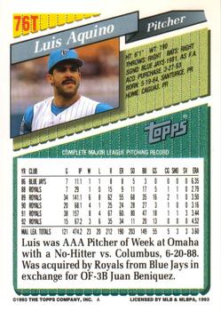 Luis Aquino  baseball card collectible - Main Image 2