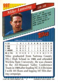 Mike Lansing  baseball card collectible - Main Image 2