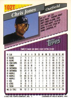 Chris Jones  baseball card collectible - Main Image 2