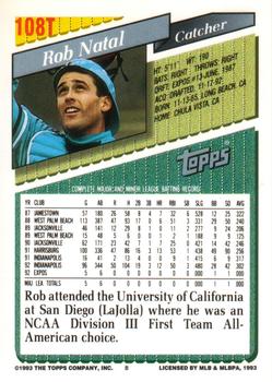 Bob Natal  baseball card collectible - Main Image 2