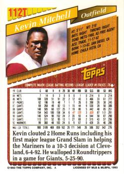 Kevin Mitchell  baseball card collectible - Main Image 2