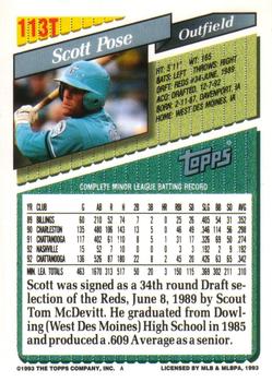 Scott Pose  baseball card collectible - Main Image 2