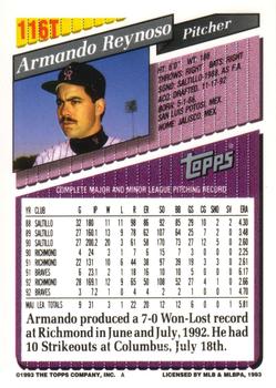 Armando Reynoso  baseball card collectible - Main Image 2