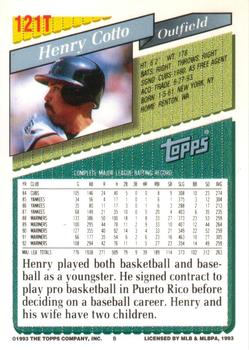 Henry Cotto  baseball card collectible - Main Image 2