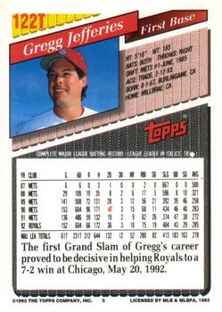 Gregg Jefferies  baseball card collectible - Main Image 2