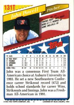 John Powell  baseball card collectible - Main Image 2