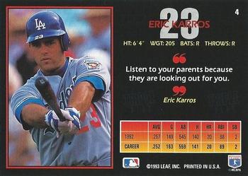 Eric Karros  baseball card collectible - Main Image 2