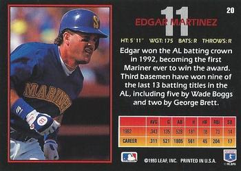 Edgar Martinez  baseball card collectible - Main Image 2