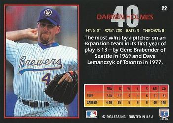 Darren Holmes  baseball card collectible - Main Image 2