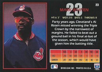 Mark Whiten  baseball card collectible - Main Image 2