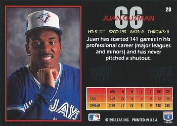 Juan Guzman  baseball card collectible - Main Image 2