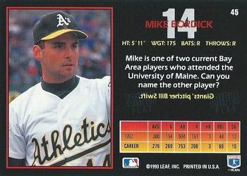 Mike Bordick  baseball card collectible - Main Image 2