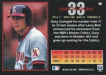 Gary DiSarcina  baseball card collectible - Main Image 2