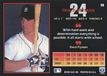 Travis Fryman  baseball card collectible - Main Image 2