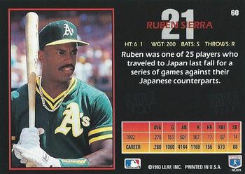 Ruben Sierra  baseball card collectible - Main Image 2