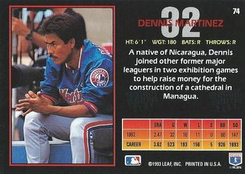 Dennis Martinez  baseball card collectible - Main Image 2