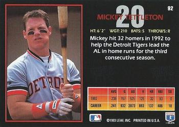 Mickey Tettleton  baseball card collectible - Main Image 2