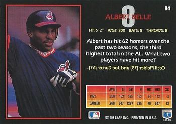 Albert Belle  baseball card collectible - Main Image 2