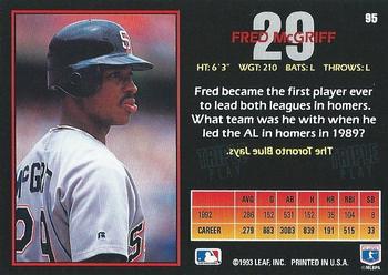 Fred McGriff  baseball card collectible - Main Image 2