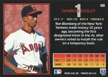 Damion Easley  baseball card collectible - Main Image 2