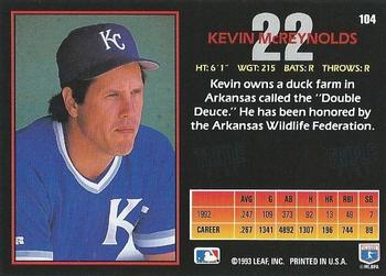 Kevin McReynolds  baseball card collectible - Main Image 2