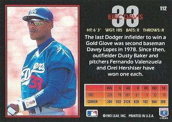 Eric Davis  baseball card collectible - Main Image 2