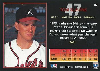 Tom Glavine  baseball card collectible - Main Image 2