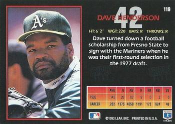 Dave Henderson  baseball card collectible - Main Image 2
