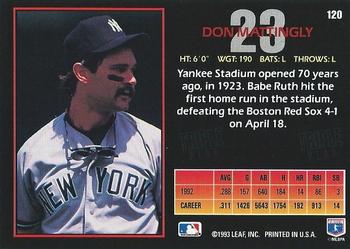 Don Mattingly  baseball card collectible - Main Image 2