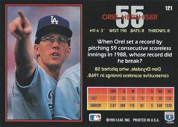 Orel Hershiser  baseball card collectible - Main Image 2