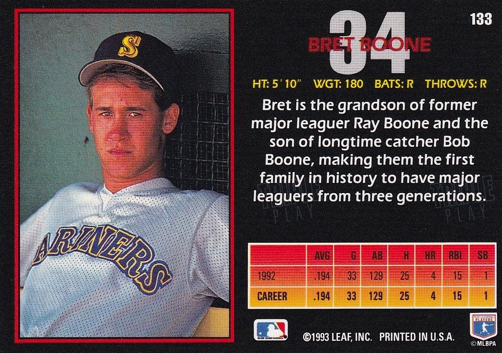 Bret Boone  baseball card collectible - Main Image 2