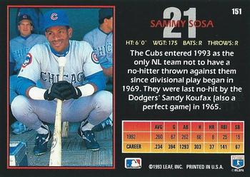 Sammy Sosa  baseball card collectible - Main Image 2