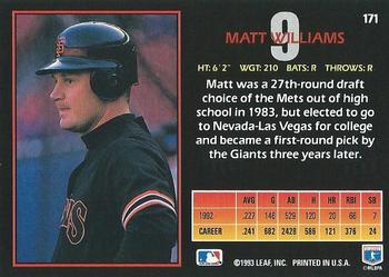 Matt Williams  baseball card collectible - Main Image 2
